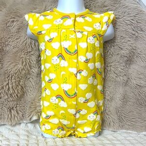 CARTERS | Rainbow 🌈 & Clouds ☁️ Yellow Baby Romper